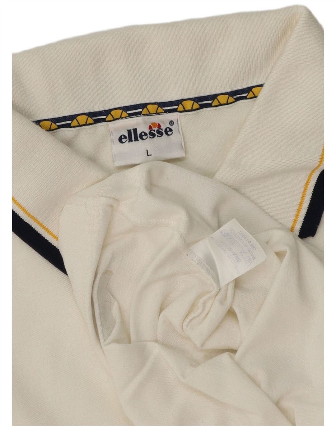 Męska koszulka polo Ellesse, duża, biała, bawełniana