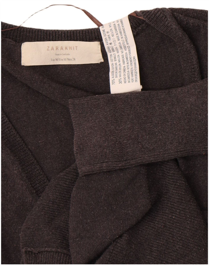 Sweter damski Zara UK 12, średnioszary, bawełniany