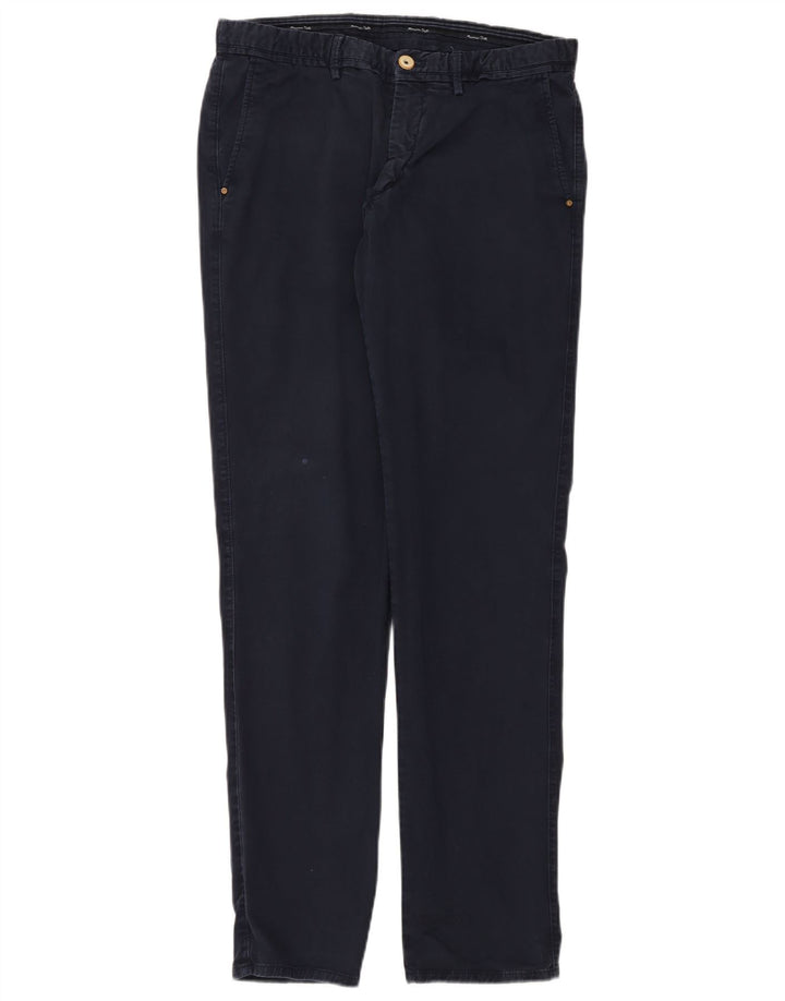 Spodnie Chino MASSIMO DUTTI Męskie Slim Fit EU 42 Large W32 L34 Granatowe