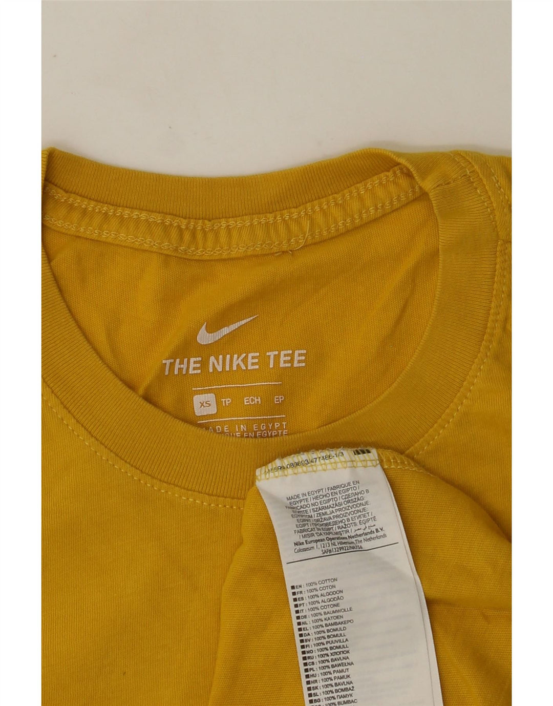 Męska koszulka z grafiką NIKE Top XS, żółta, bawełniana