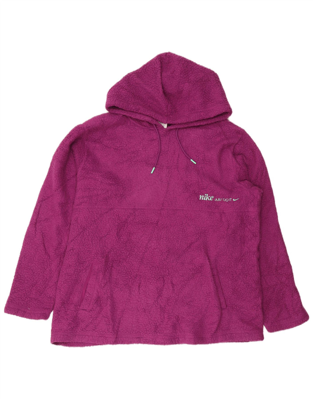 Damski sweter polarowy z kapturem NIKE Therma-Fit, UK 18 XL, fioletowy, poliester
