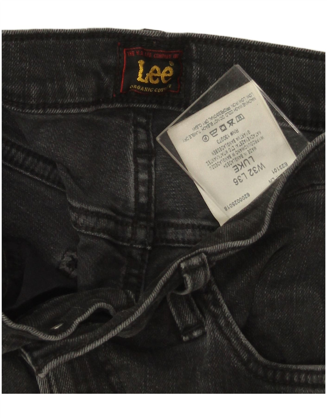 Lee Męskie Luke Slim Jeans W32 L36 Szara bawełna