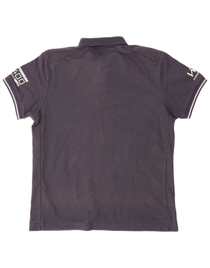 Męska koszulka polo Helly Hansen z grafiką, średnia, granatowa, bawełniana