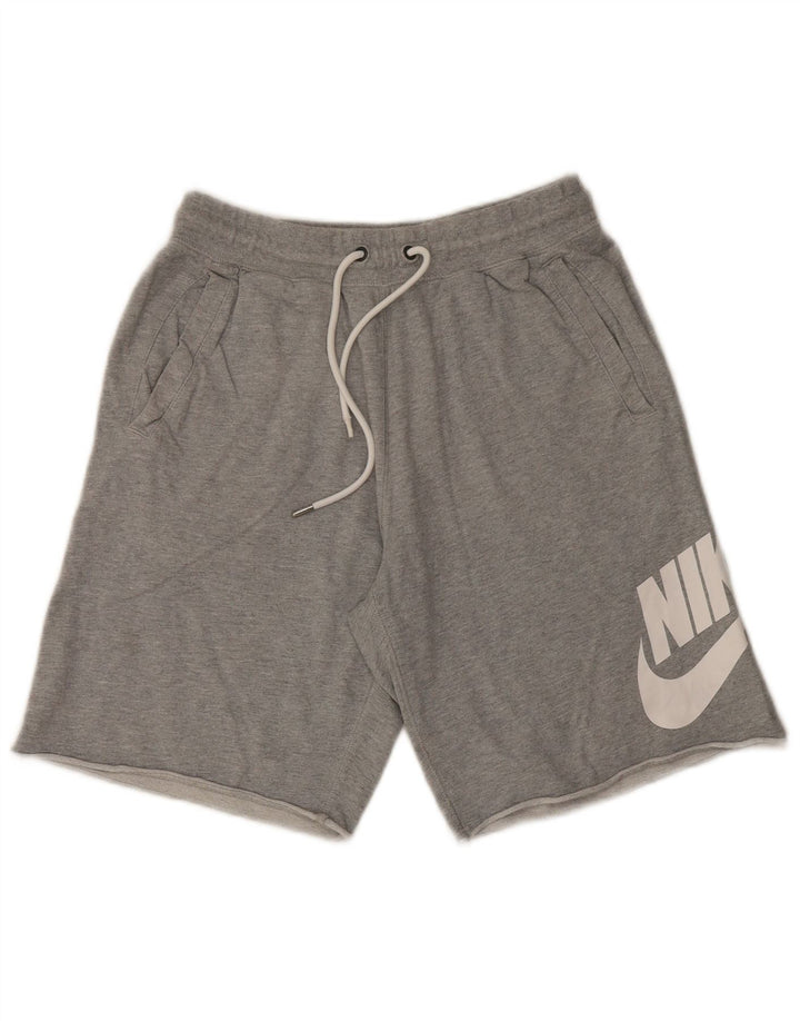 Męskie spodenki sportowe Nike z grafiką, średnioszare, bawełniane w cętki