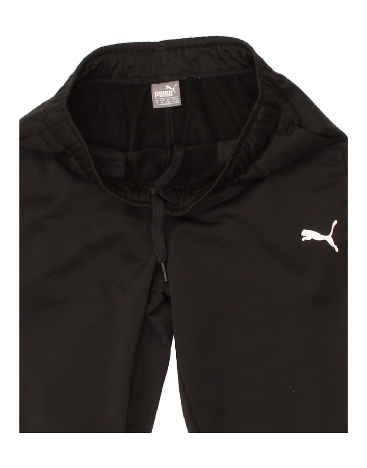 PUMA Boys Tracksuit Trousers 9-10 Years Medium Black Polyester Vintage Puma and Second-Hand Puma from Messina Hembry 