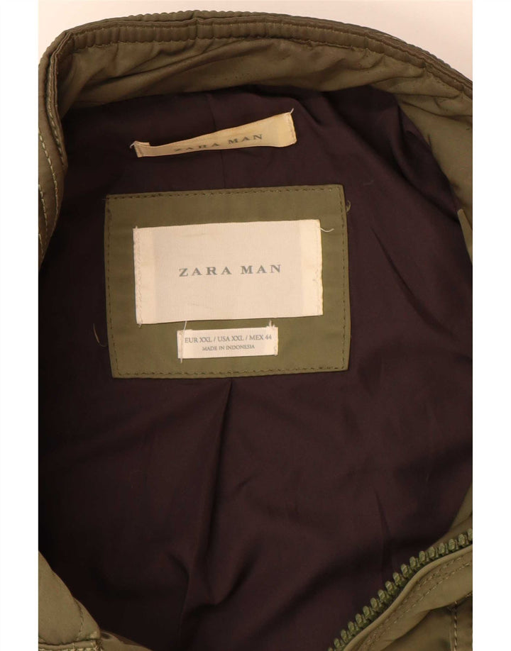Męska pikowana kurtka Zara UK 44 2XL Khaki Poliester