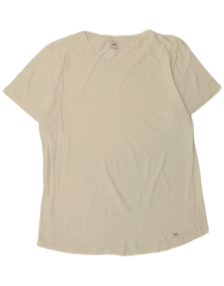 Męski T-shirt Lee o długim kroju i regularnym kroju, 2XL, biały