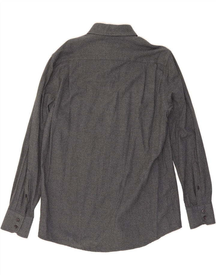 SEA BARRIER Mens Flannel Shirt Large Grey Cotton Vintage Sea Barrier and Second-Hand Sea Barrier from Messina Hembry 