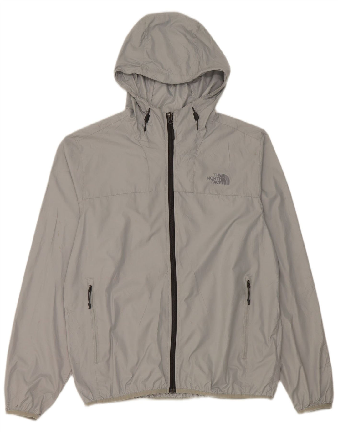 Męska kurtka przeciwdeszczowa z kapturem The North Face UK 38, średnioszary poliester