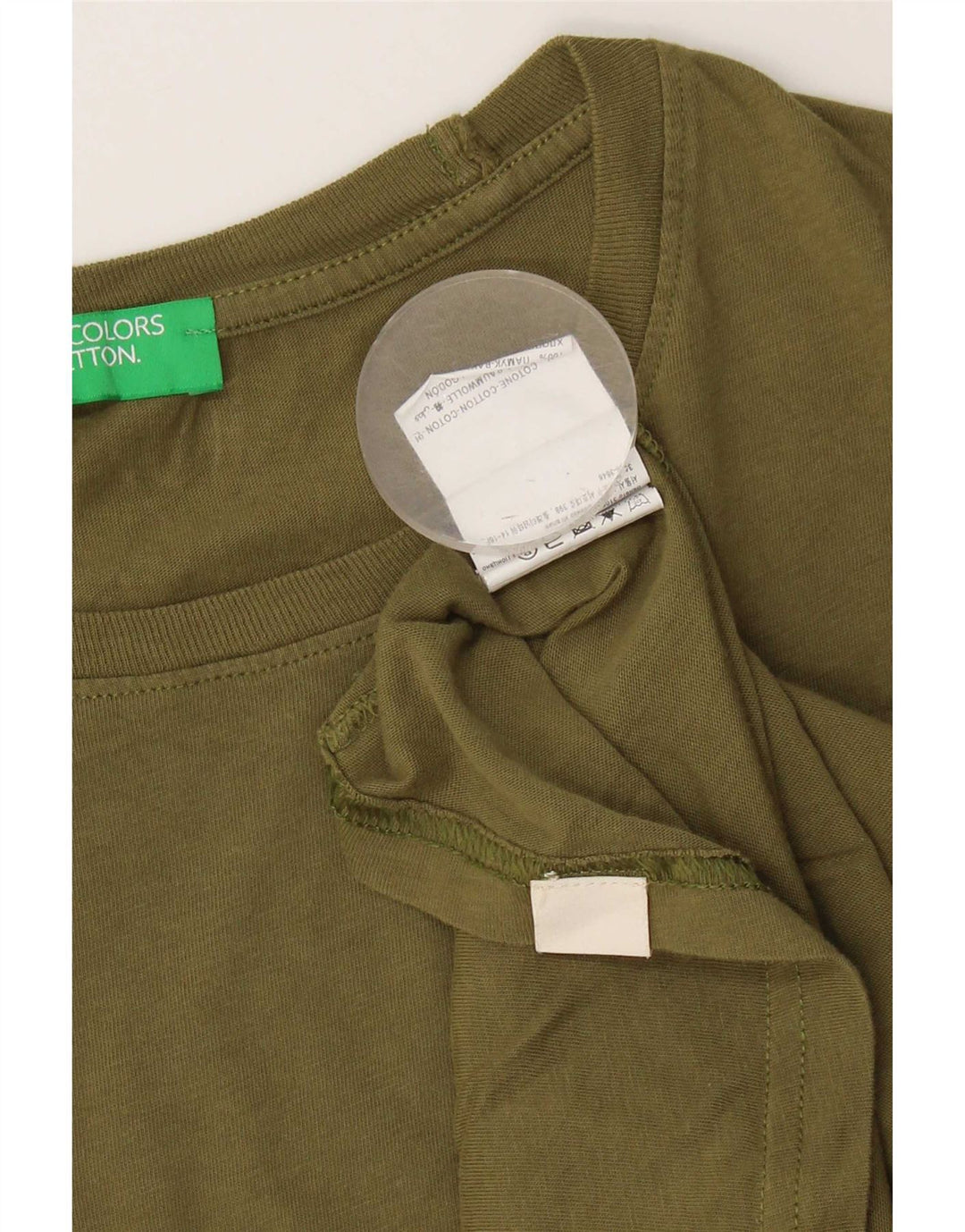 T-shirt męski Benetton, bawełniany, XL, khaki