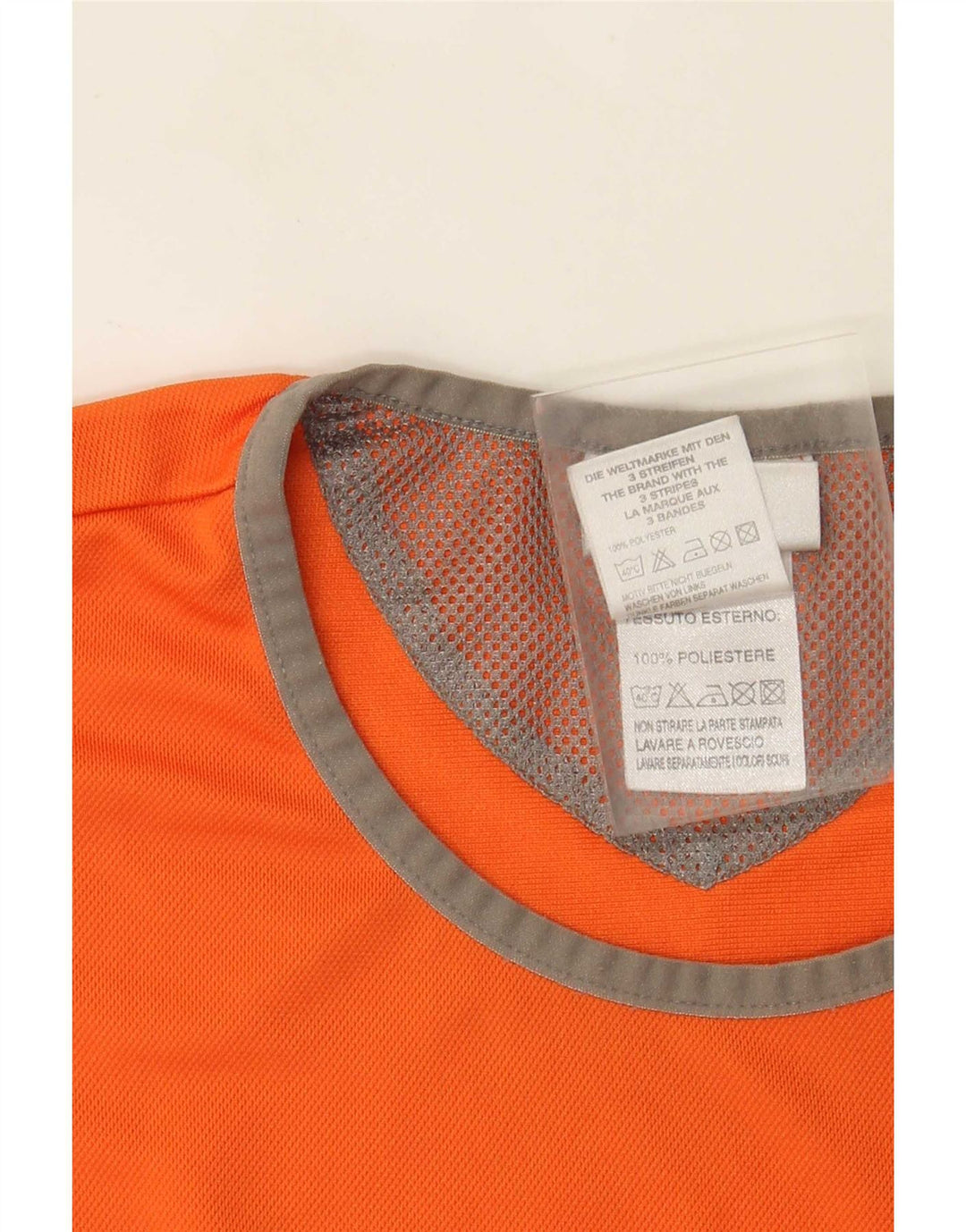 Adidas Męski T-shirt Top Mały Pomarańczowy Poliester