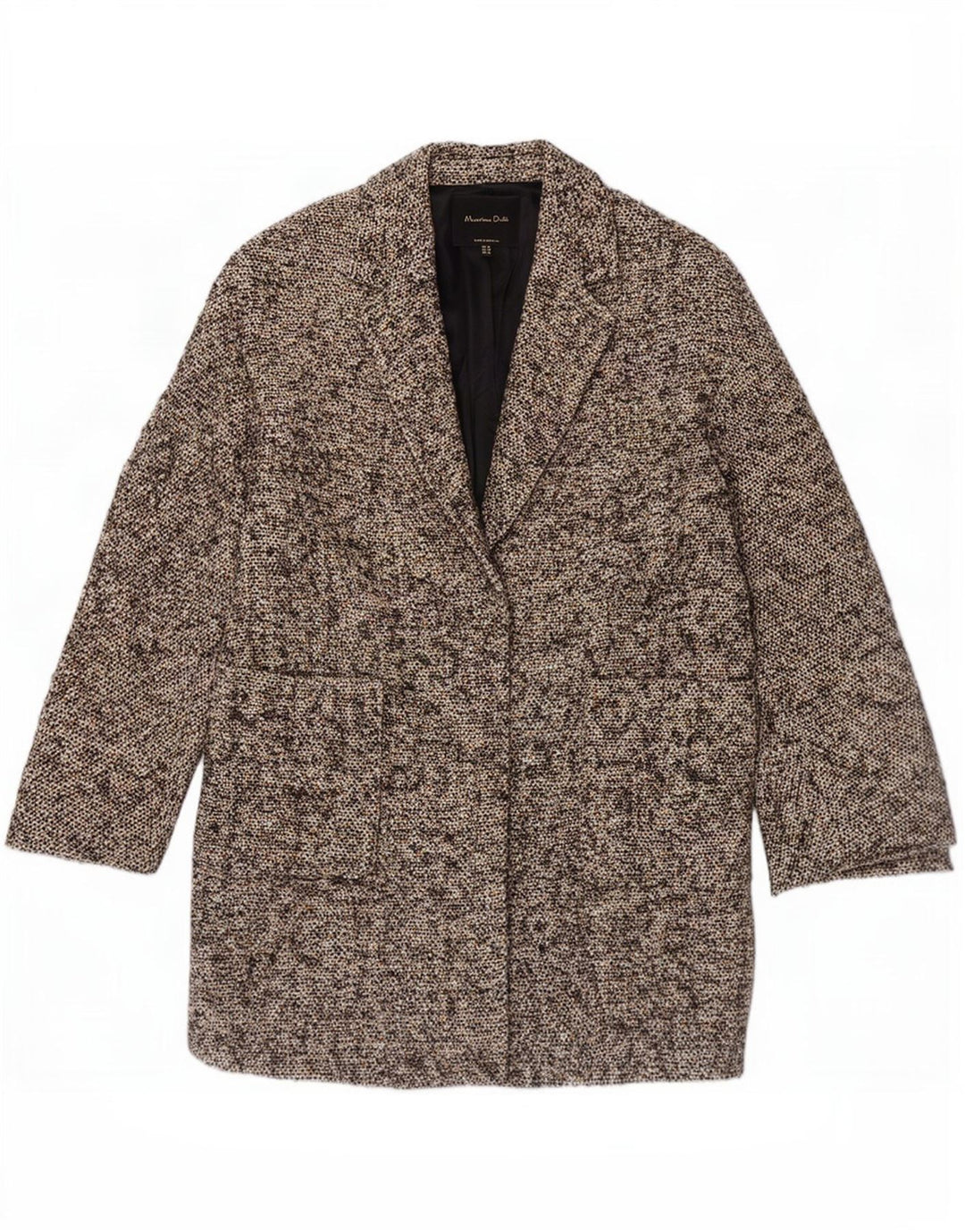 Płaszcz damski Massimo Dutti z rękawem 3/4 EU 38, mały, brązowy, nakrapiany