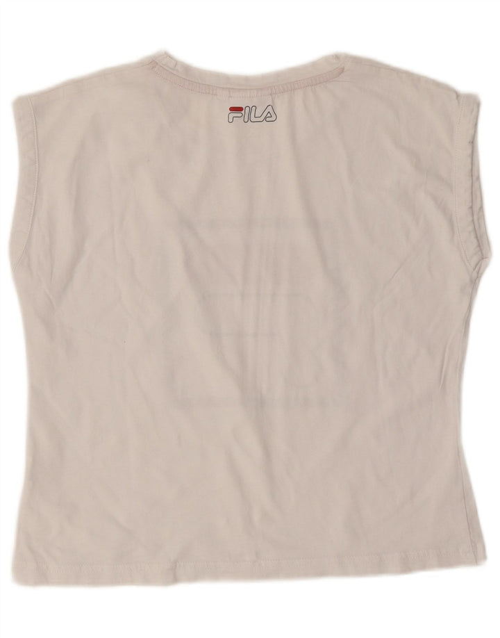 Damska koszulka z grafiką Fila Top UK 10 Small White