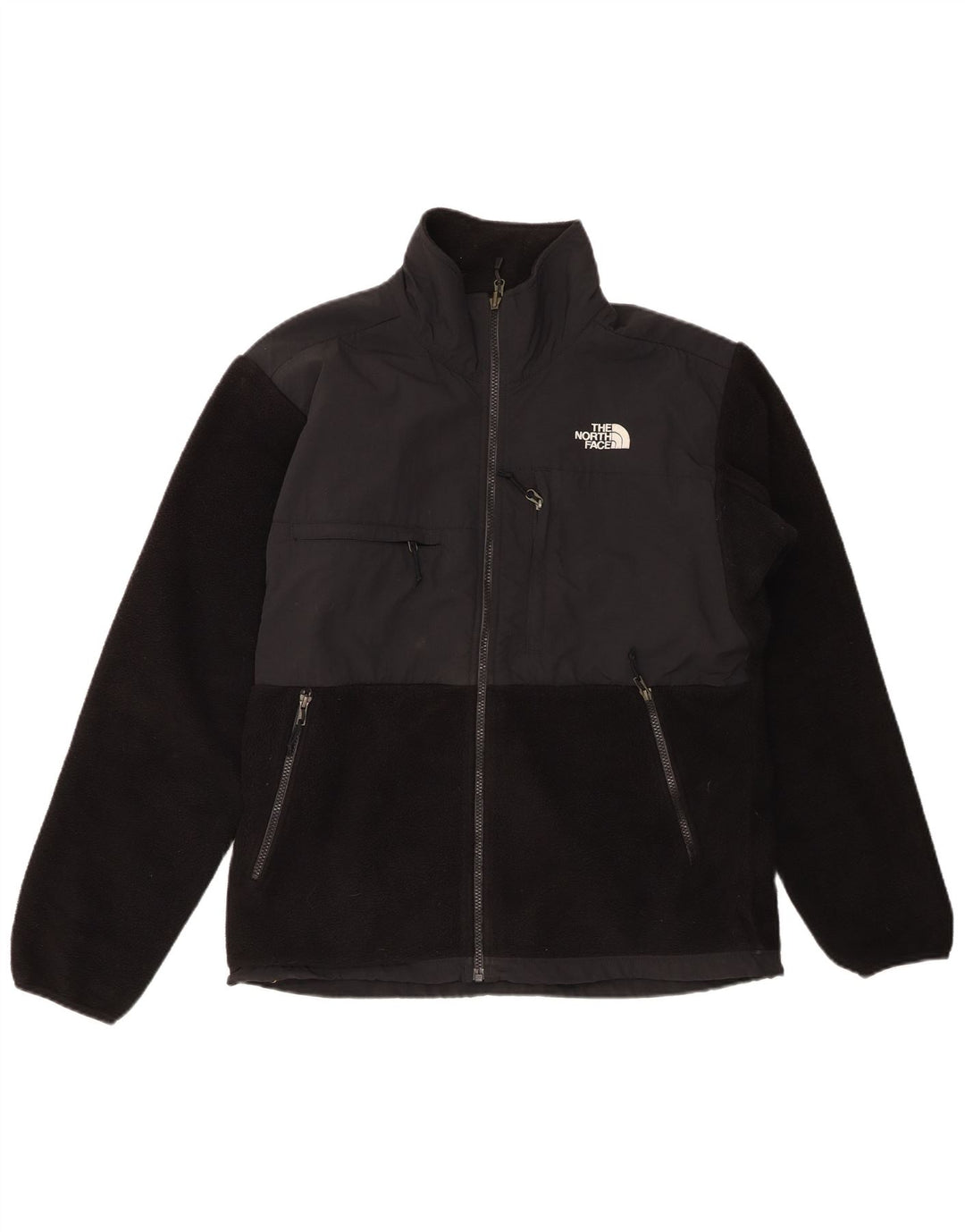 Męska kurtka polarowa THE NORTH FACE UK 38, poliester w kolorze średniej czerni