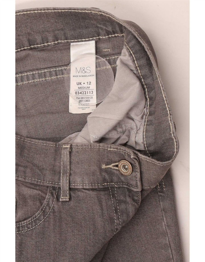 Marks & Spencer Damskie proste dżinsy UK 12 Medium W30 L28 Szara bawełna