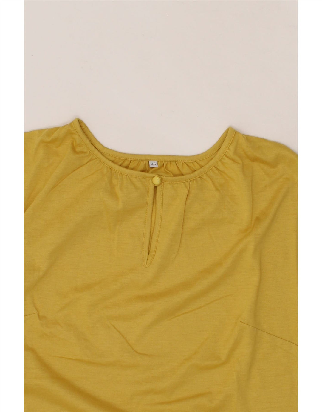 VINTAGE Womens Blouse Top IT 46 Large Yellow Cotton Vintage Vintage and Second-Hand Vintage from Messina Hembry 