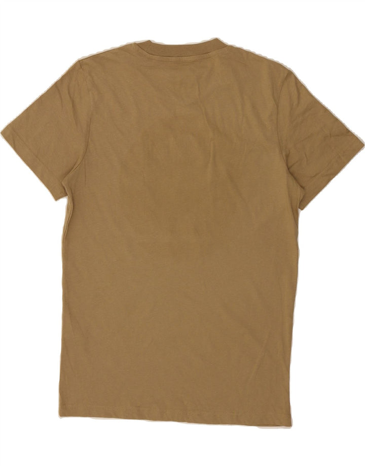 JACK & JONES Mens Graphic T-Shirt Top Medium Beige Cotton Vintage Jack & Jones and Second-Hand Jack & Jones from Messina Hembry 