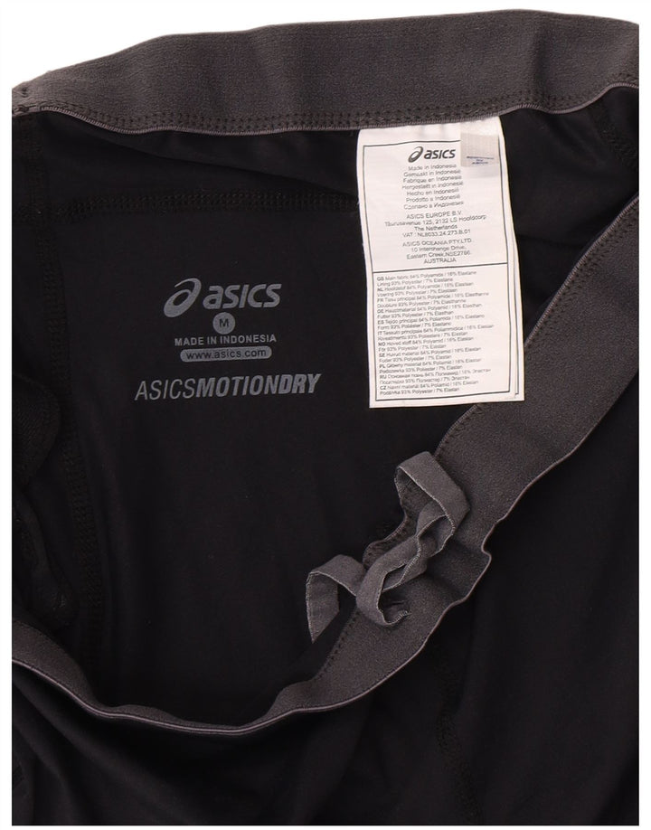 Damskie spodnie dresowe Asics Graphic Capri UK 12 Średni czarny poliamid