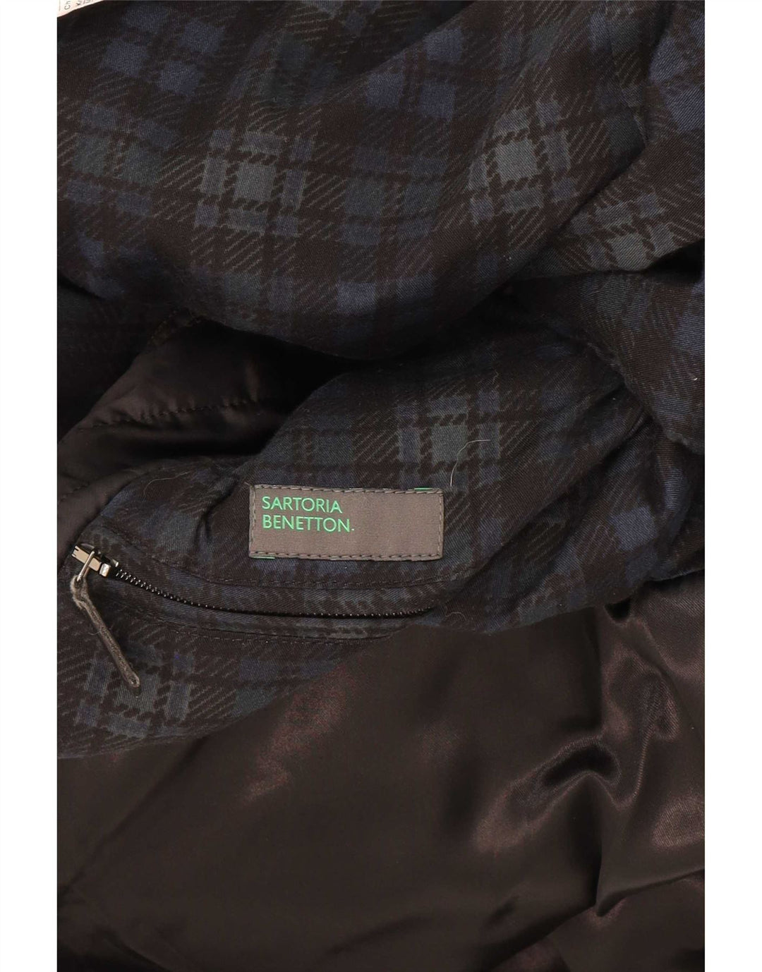 Płaszcz męski Benetton IT 52 XL, czarny akryl