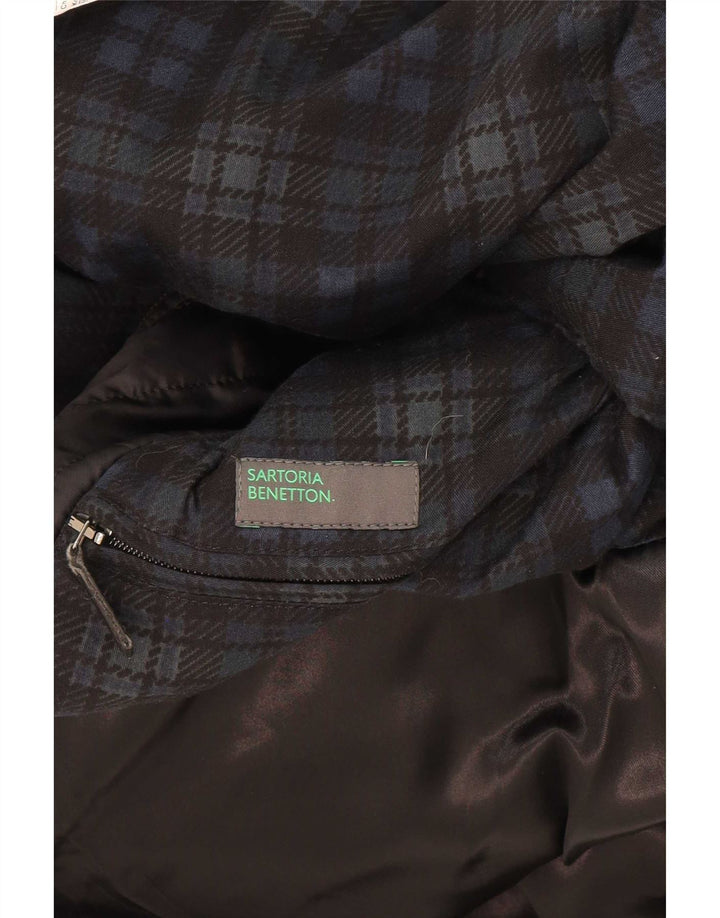 Płaszcz męski Benetton IT 52 XL, czarny akryl
