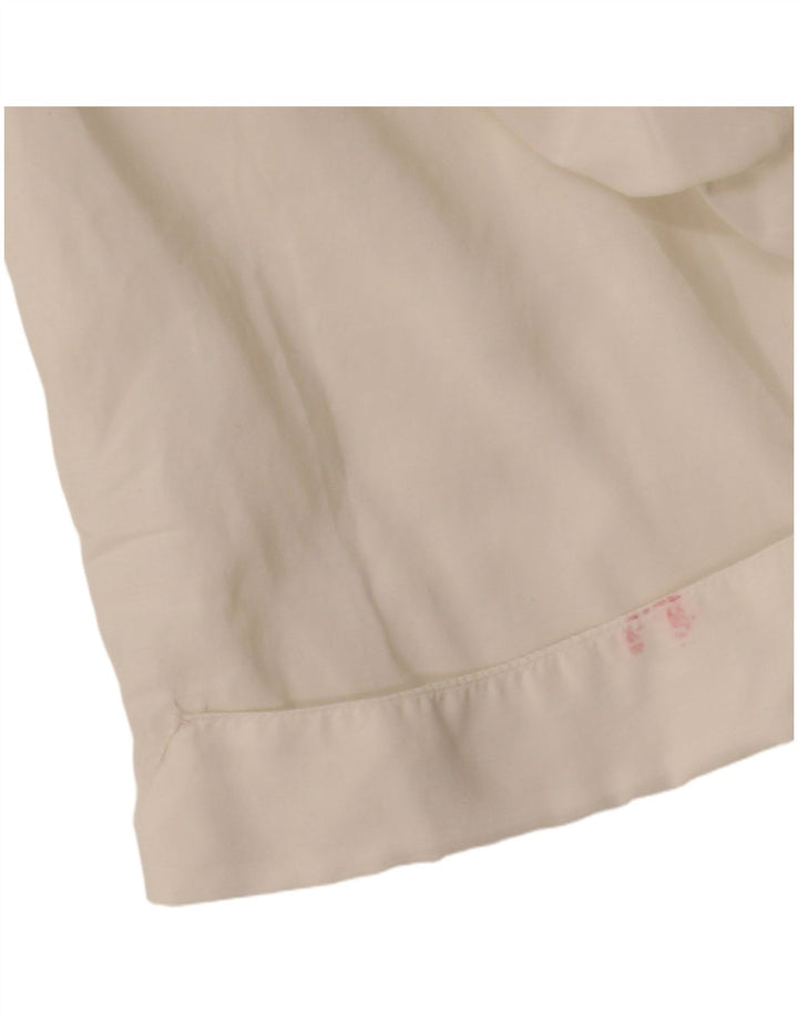 Bluzka damska z krótkim rękawem w stylu vintage, UK 18 XL, biała