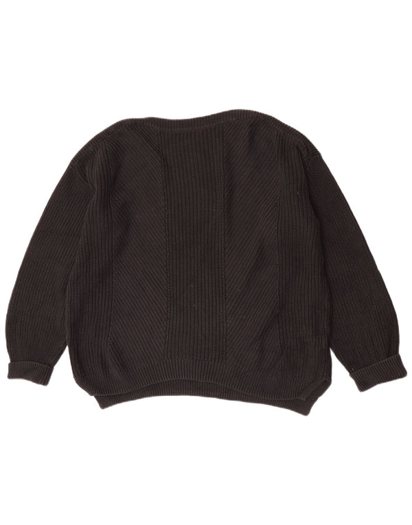 Marks & Spencer Damski sweter z dekoltem w łódkę, UK 16, duży, czarny