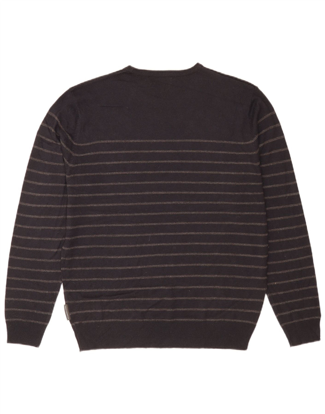 Męski sweter z wycięciem pod szyją French Connection, duży, akrylowy w czarne paski