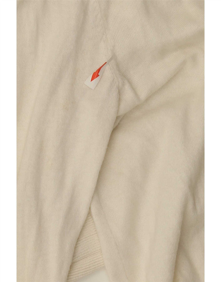 Damski sweter rozpinany Gap UK 12 Medium White Cotton