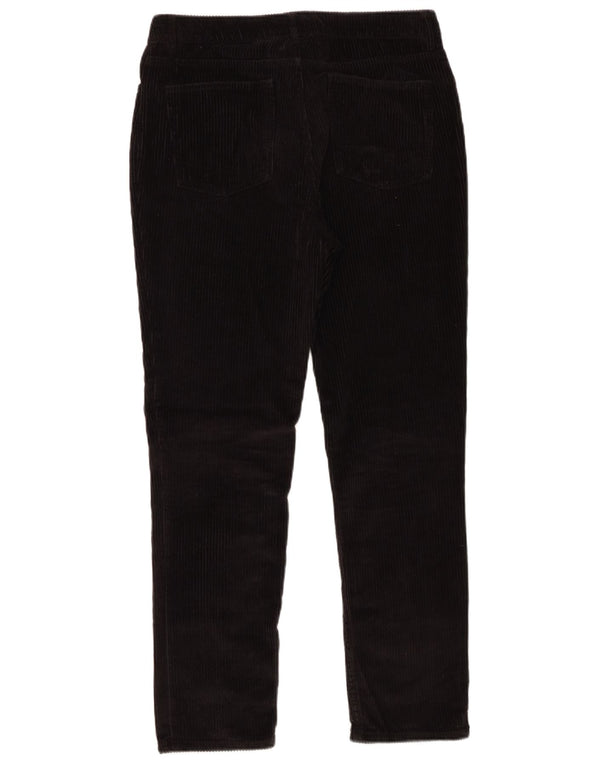 Spodnie damskie Fat Face Slim sztruksowe UK 10 Small W29 L27 Czarna bawełna