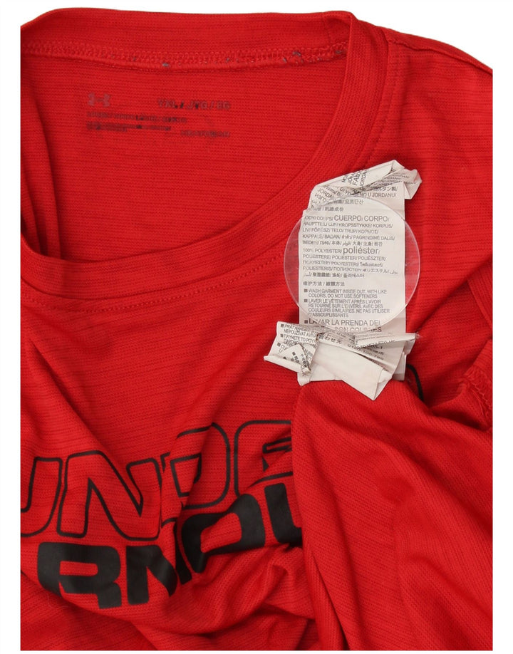 Chłopięcy T-shirt z grafiką UNDER ARMOUR 13-14 lat, XL, w czerwone prążki