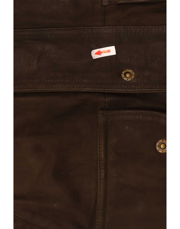 Conrad Męski skórzany wiatrówka z kapturem IT 52 XL Khaki