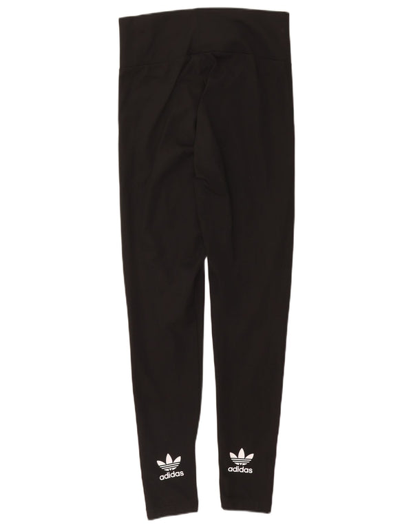 Damskie legginsy Adidas Graphic UK 14, duże, czarne, poliestrowe