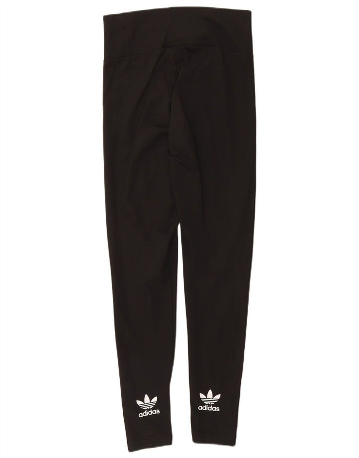 Damskie legginsy Adidas Graphic UK 14, duże, czarne, poliestrowe
