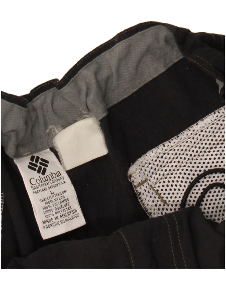 Męskie spodnie wiatrówki COLUMBIA, duże, czarne, nylonowe