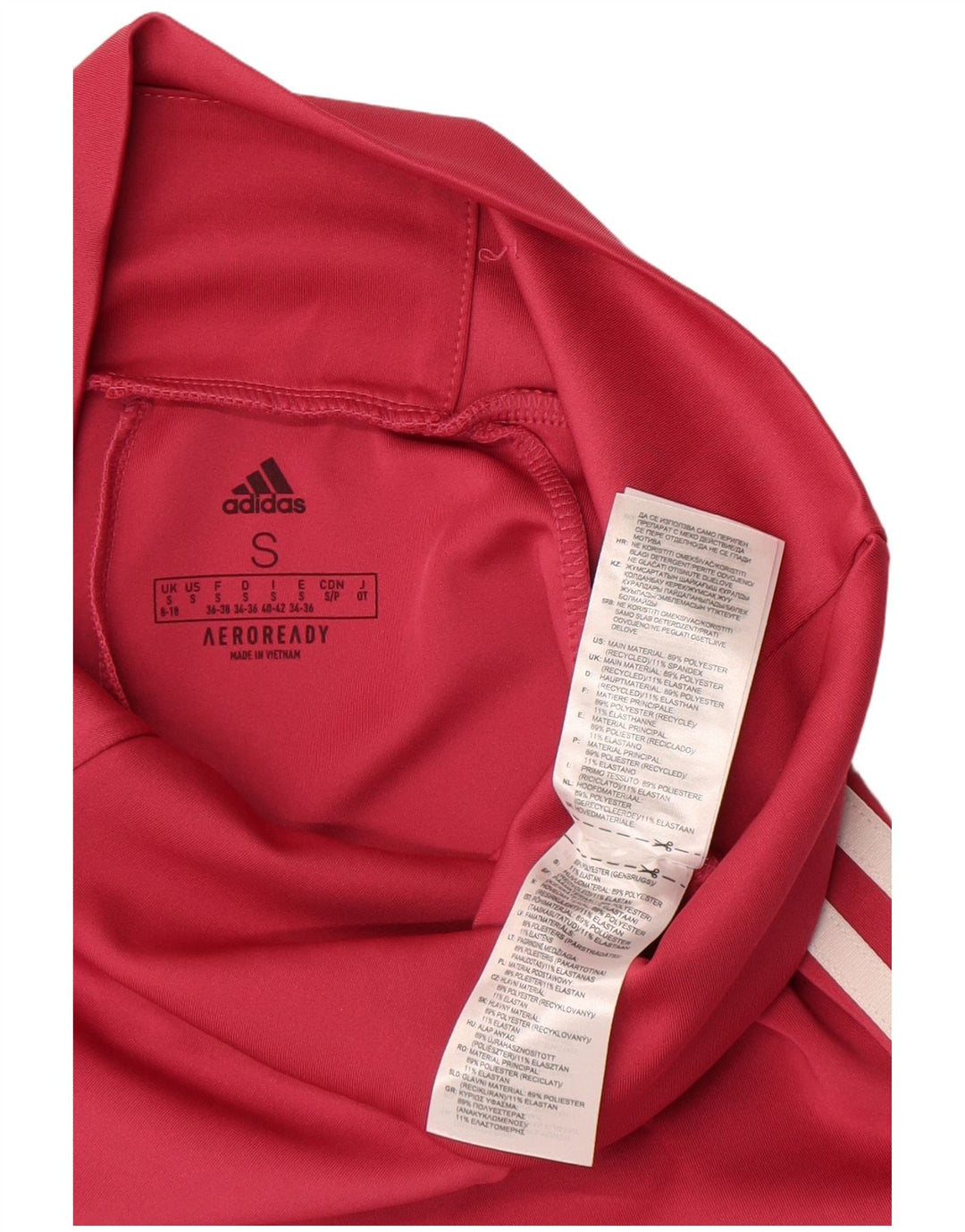 Damskie legginsy Adidas Aeroready UK 8/10, mały, różowy poliester