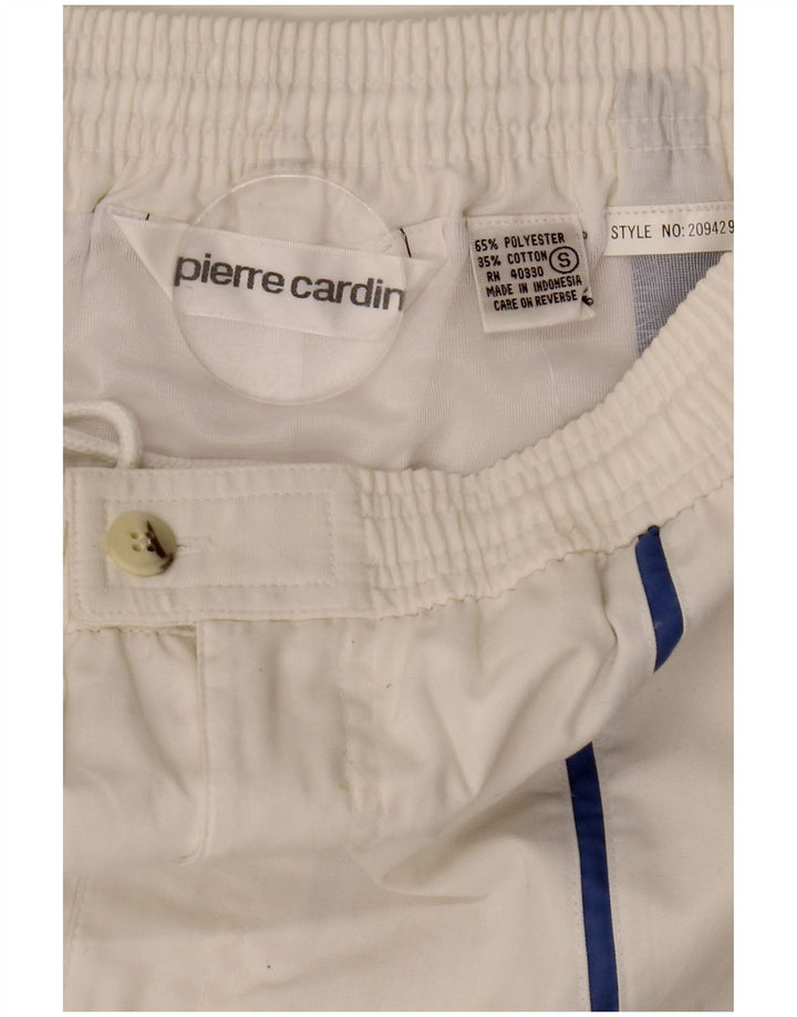 Męskie spodenki Chino Pierre Cardin Small W29 z poliestru w białe paski