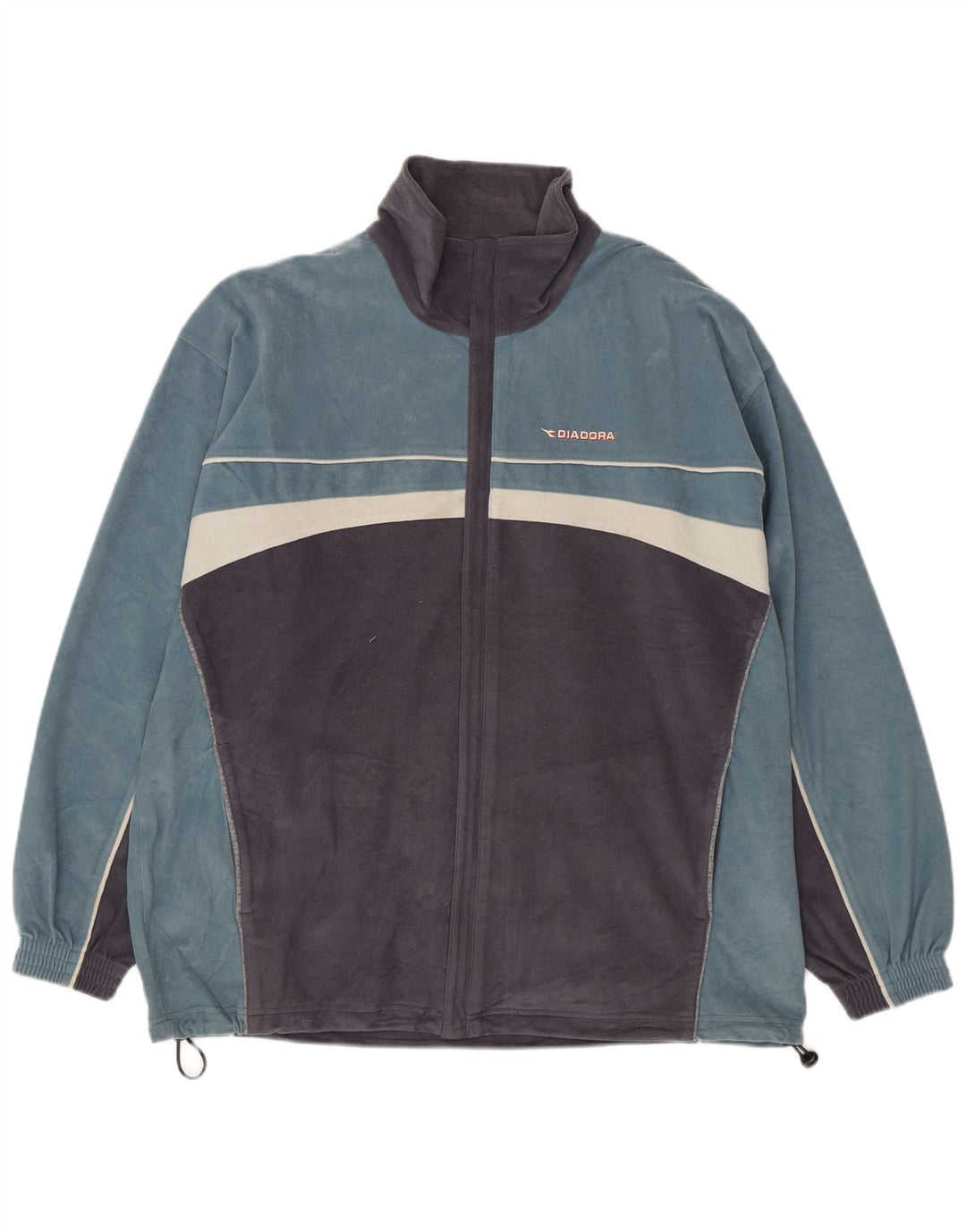 Męska kurtka polarowa Diadora UK 42 XL Niebieski poliester z blokami kolorów