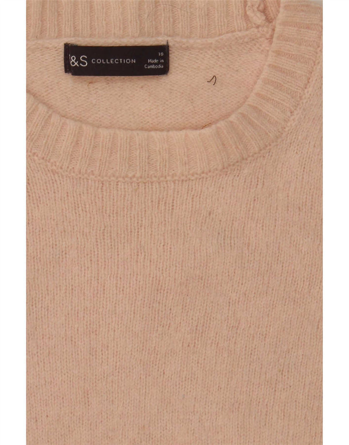 Marks & Spencer Damski sweter z dekoltem w łódkę, UK 10, mały, różowy