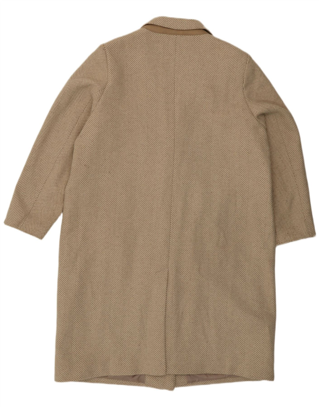 Marks & Spencer Płaszcz damski UK 22 3XL Beżowy poliester w jodełkę