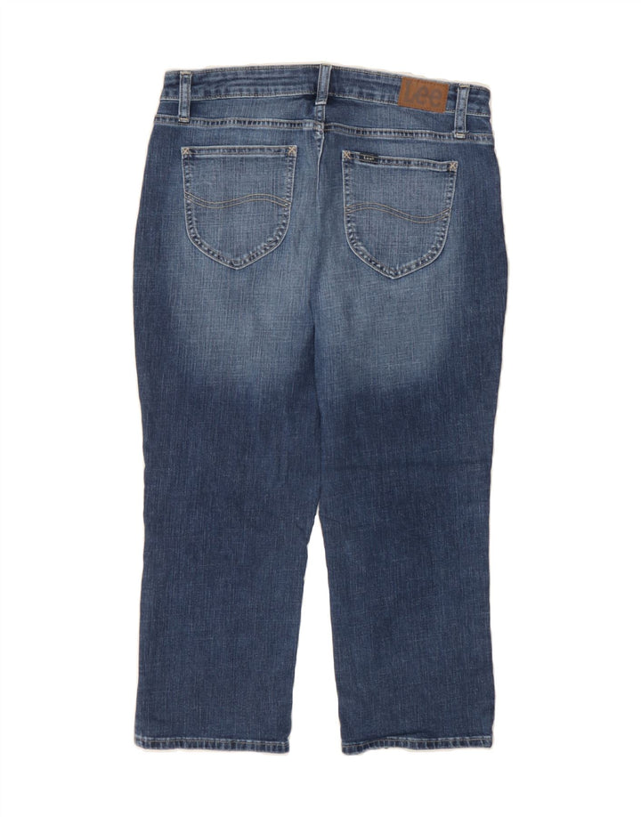 LEE Womens Regular Fit Mid Rise Capri Jeans US 12 Large W36 L10 Blue Vintage Lee and Second-Hand Lee from Messina Hembry 