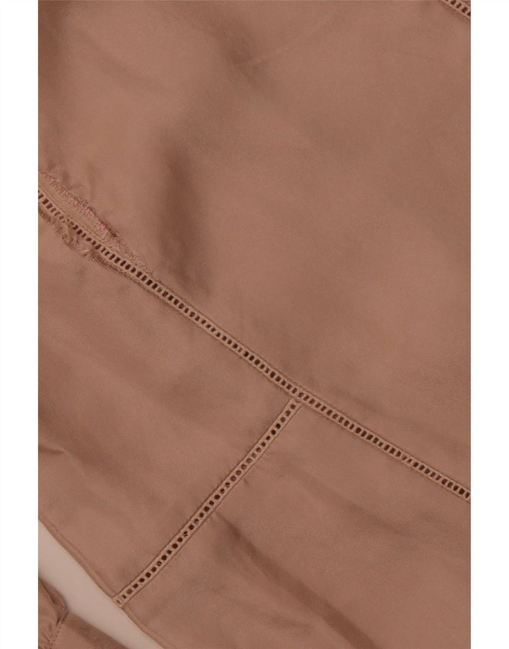 Damska bluzka z rękawem 3/4 JIGSAW, UK 10, mała, beżowa, jedwabna