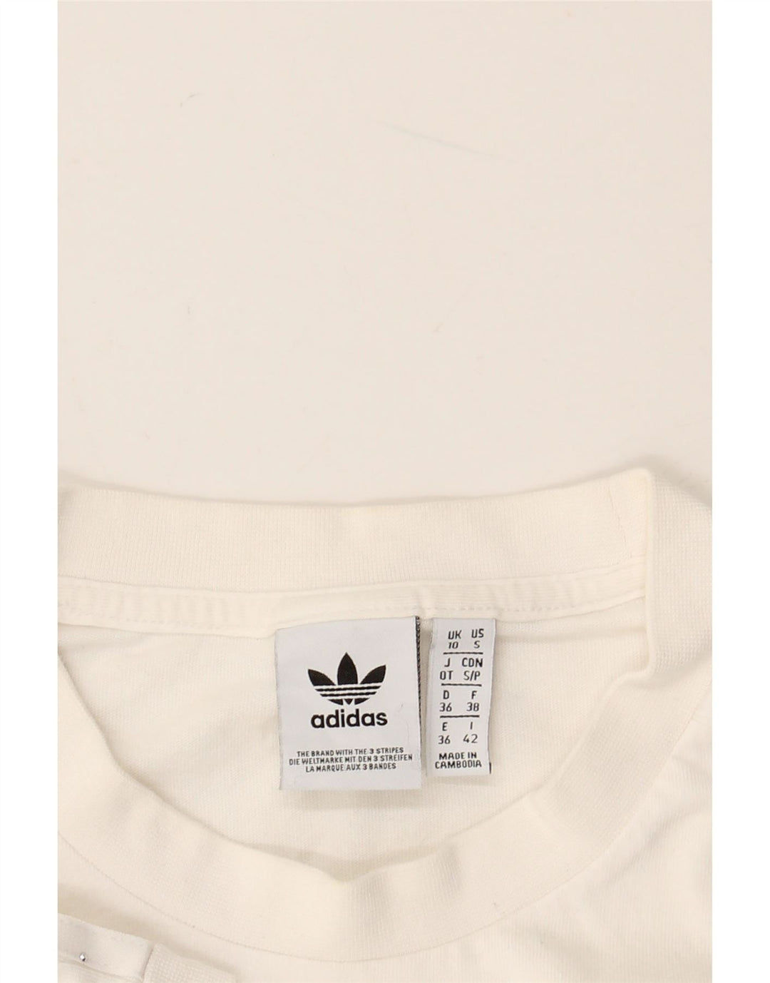 T-shirt damski ADIDAS Top UK 10, mały, biały