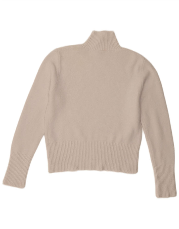 Damski sweter z golfem Zara UK 12 Średni biały nylon