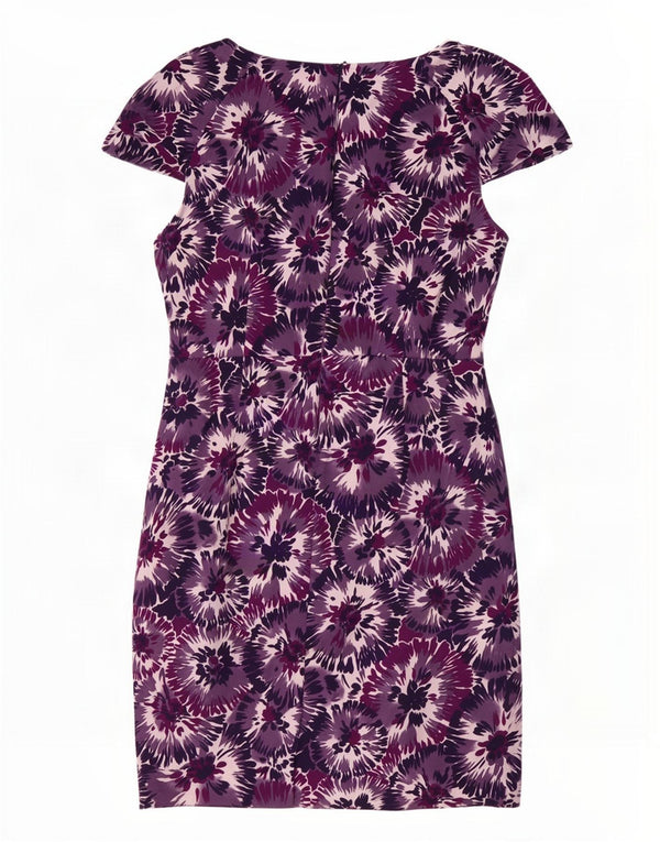 Damska sukienka płaszczowa Laura Ashley UK 20 2XL Fioletowa bawełniana w kwiaty