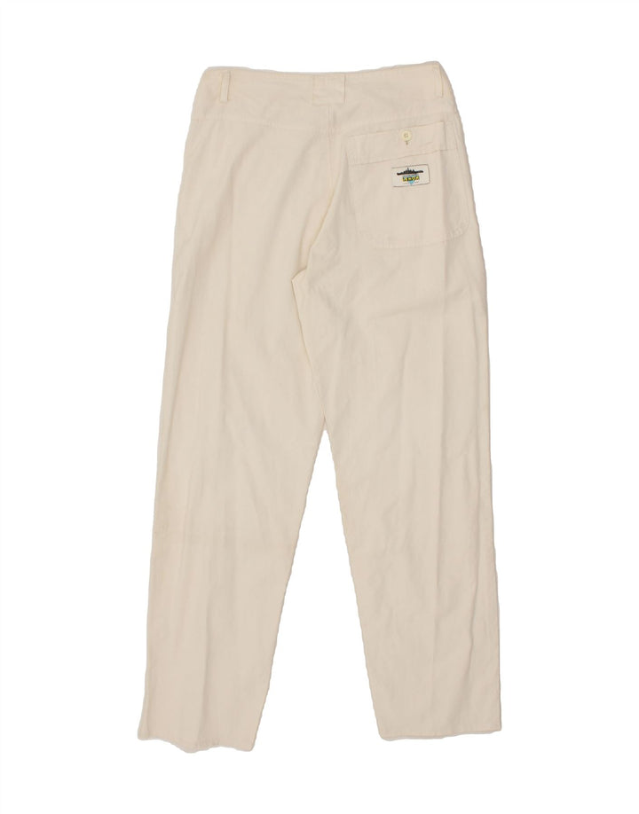 LEMON Womens Straight Chino Trousers W32 L30 White Cotton Vintage Lemon and Second-Hand Lemon from Messina Hembry 