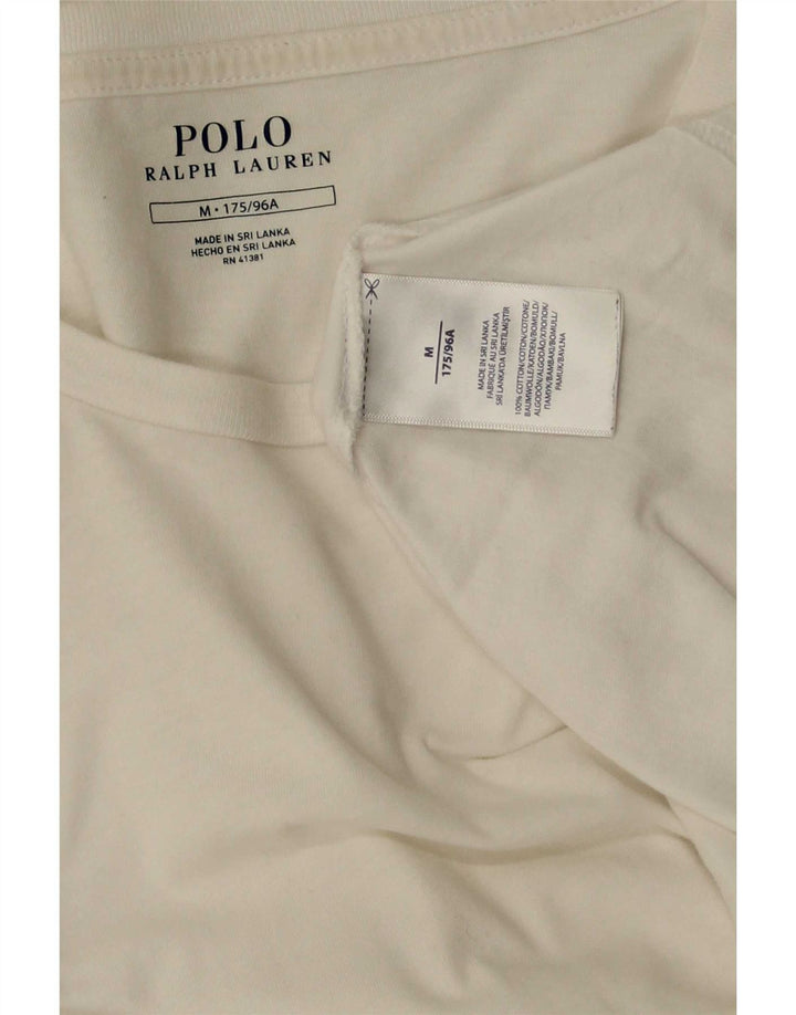 Męski top z długim rękawem Ralph Lauren, średniej wielkości biała bawełna