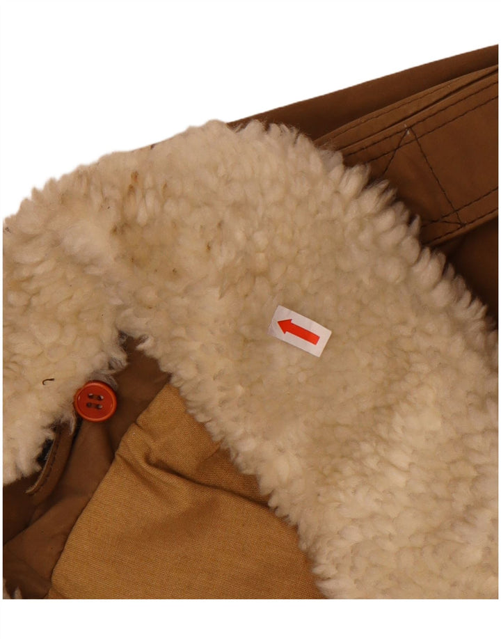 Męska kurtka skórzana w stylu vintage z grafiką IT 56 3XL brązowa