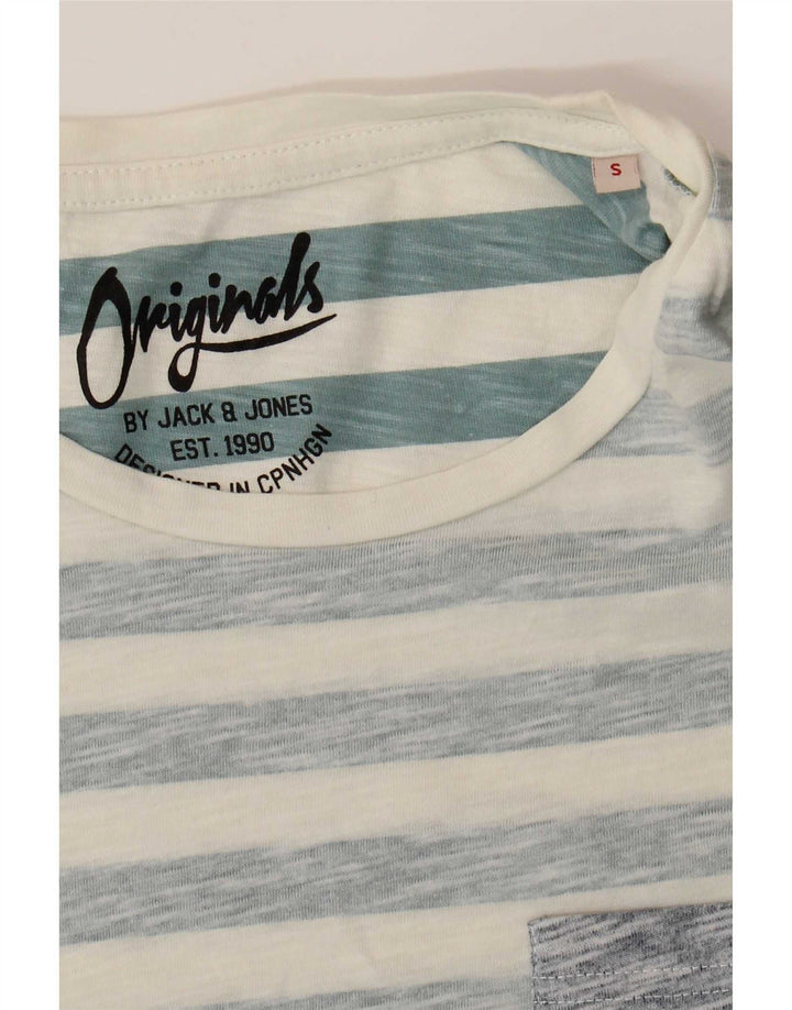 T-shirt męski Jack & Jones, mały, w niebieskie paski