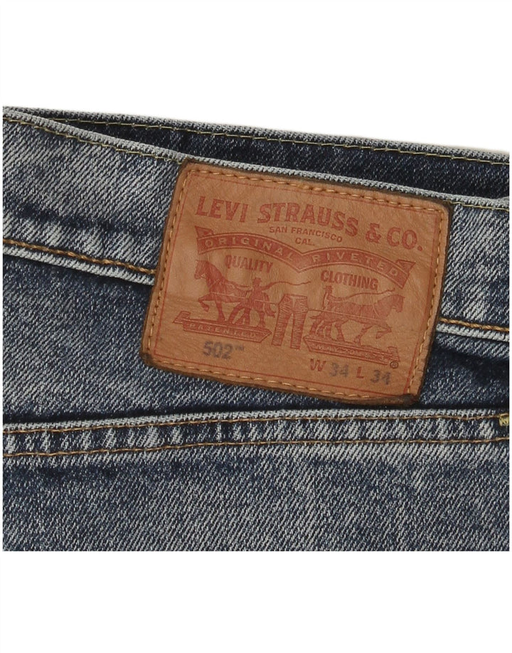 Męskie spodenki jeansowe Levi's 502 W34, duże, niebieskie, bawełniane