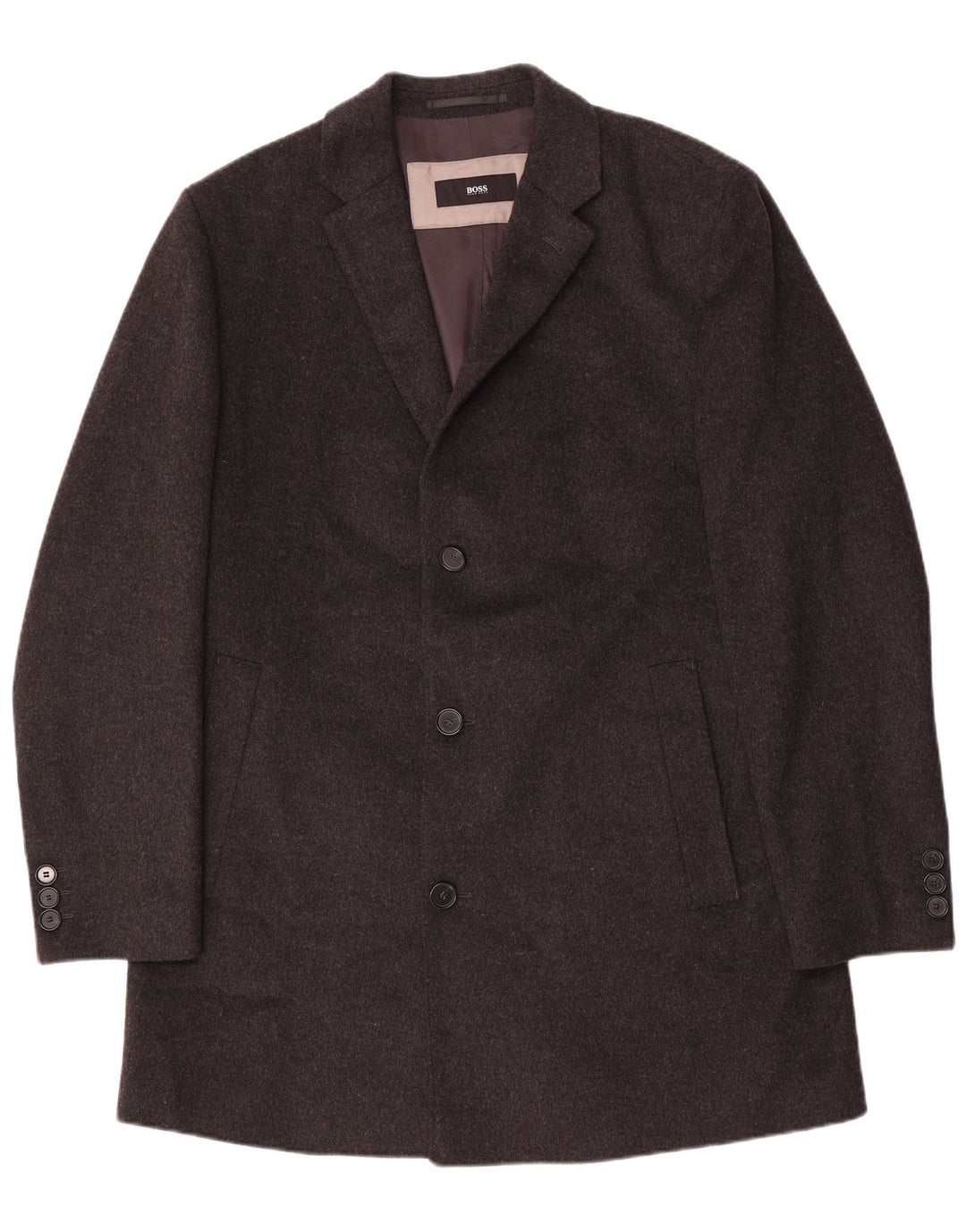 Płaszcz męski Hugo Boss EU 54 2XL Szara wełna